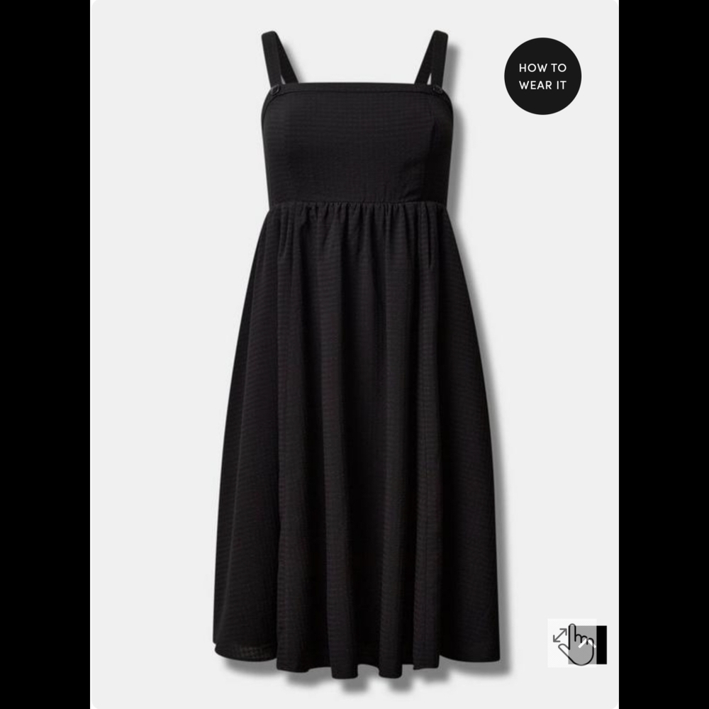 Torrid Retro Chic Midi Woven Shadow Tank Skater Dress